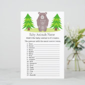 Papier Bébé mignon Animaux Nom Jeu (Debout devant)