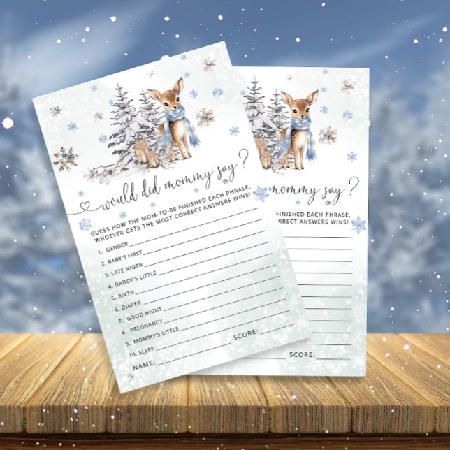 Papier Bébé mignon Cerf Qu'Est-Ce Que Maman A Dit Baby sh (Créateur téléchargé)