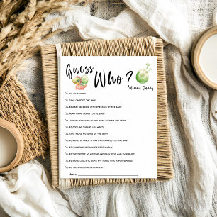 Papier Bébé mignon Dinosaur Baby shower Devinez Qui Joue