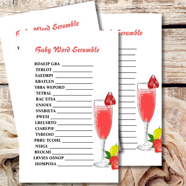 Papier Bébé mot brousse brunch bulle thème baby shower (Créateur téléchargé)