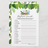 Papier Bébé Mot Scramble Dinosaur Baby shower Jeu (Devant / Derrière)