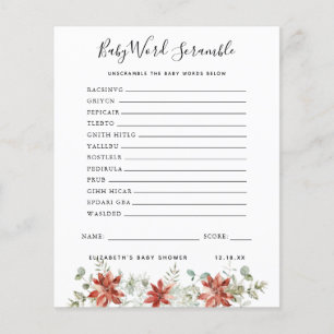 Papier Bébé Mot Scramble   Jeu Baby shower