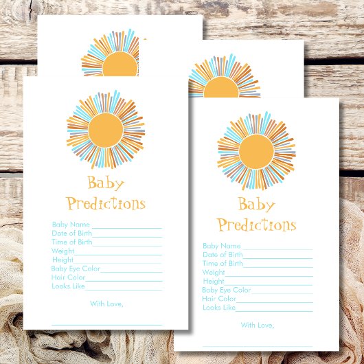 Papier Bébé Prédictions Rétro Boho Soleil Voici Le Soleil