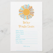 Papier Bébé Prédictions Rétro Boho Soleil Voici Le Soleil (Devant)