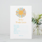 Papier Bébé Prédictions Rétro Boho Soleil Voici Le Soleil (Debout devant)