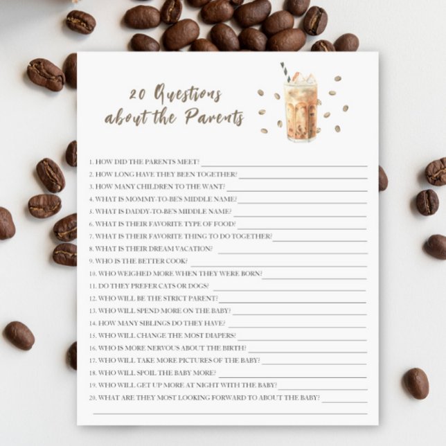 Papier Bébé prépare du café - 20 questions sur les parent (Créateur téléchargé)