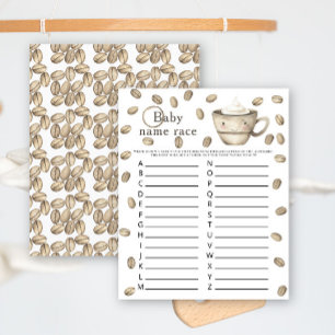 Papier Bébé prépare du café - Jeu de course de noms de bé
