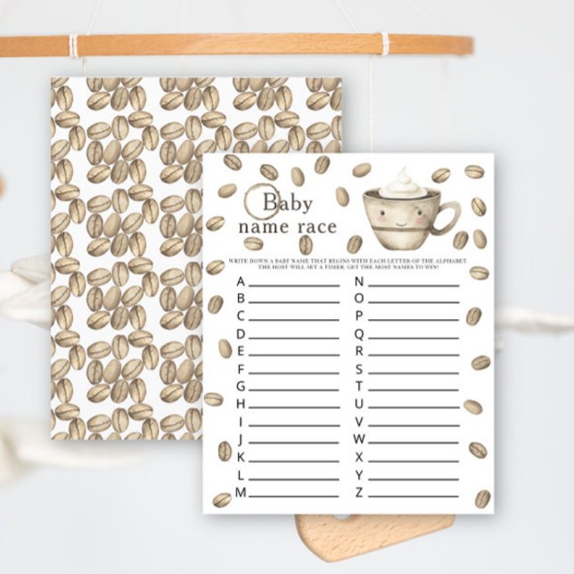 Papier Bébé prépare du café - Jeu de course de noms de bé (Créateur téléchargé)