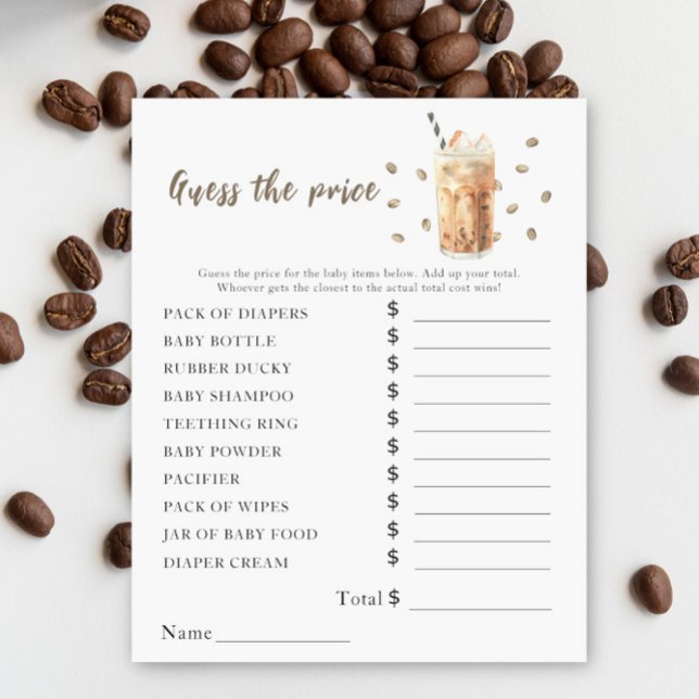 Papier Bébé prépare du café - Jeu de devinette de prix (Créateur téléchargé)