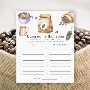 Papier Bébé prépare du café - Jeu devinez le nom de la ch