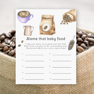 Papier Bébé prépare du café - Nommez cette nourriture pou