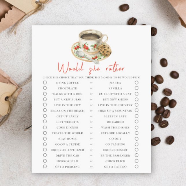 Papier Bébé prépare du café. Qu'est-ce qu'elle préfèrerai (Créateur téléchargé)