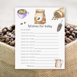 Papier Bébé prépare du café - souhaits pour bébé