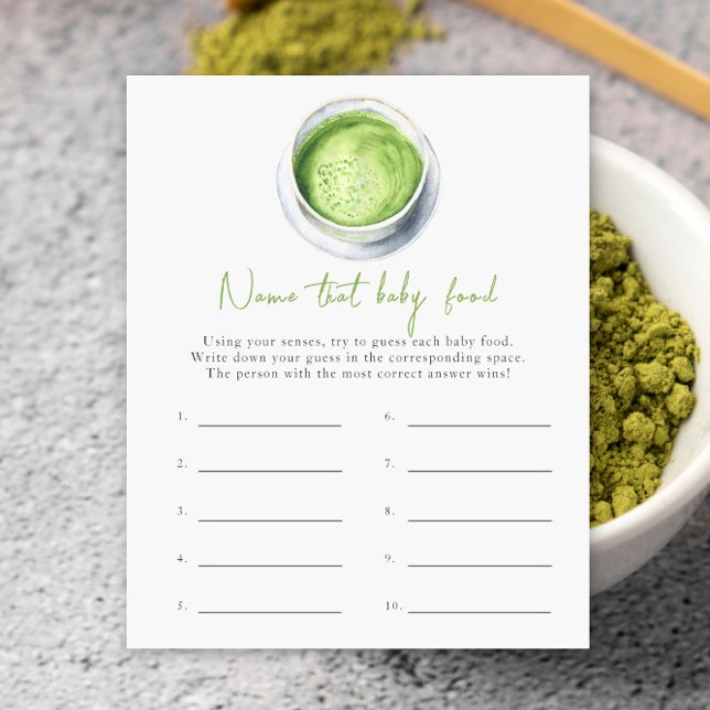 Papier Bébé prépare du matcha - Nommez ce repas pour bébé (Créateur téléchargé)