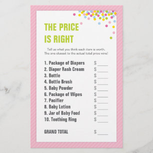 Papier Bébé Sprinkle / Baby shower Prix est correct - Ros