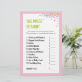 Papier Bébé Sprinkle / Baby shower Prix est correct - Ros (Debout devant)