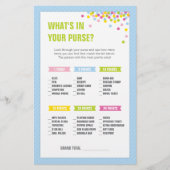 Papier Bébé Sprinkle What's in your Purse Game - Bleu (Devant)