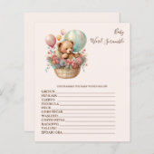 Papier Bébé Word Scramble Baby shower Jeu (Devant / Derrière)