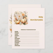 Papier Bébé Word Scramble Baby shower Jeu (Devant / Derrière)