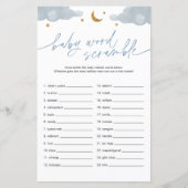 Papier Bébé Word Scramble Star Baby shower Jeu (Devant)