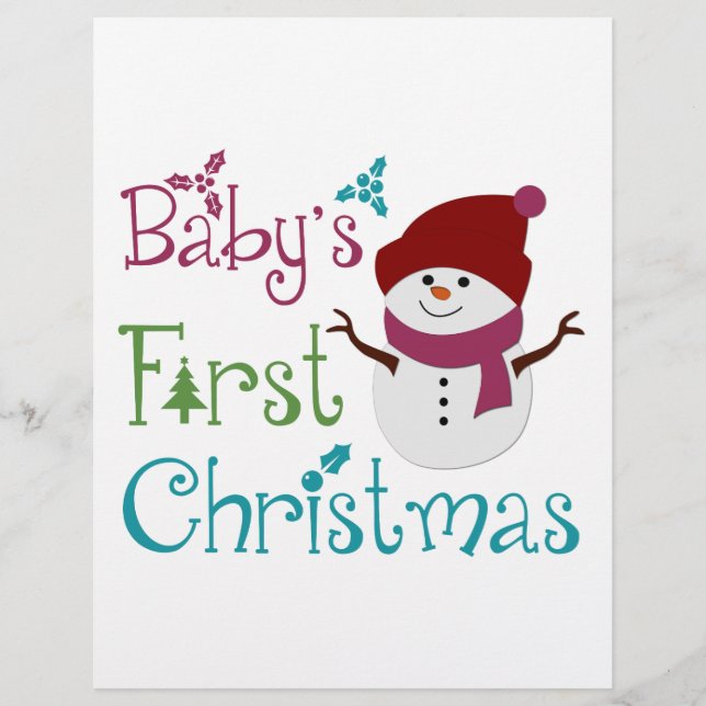 Papier Bébés adorables Premier Noël (Devant)