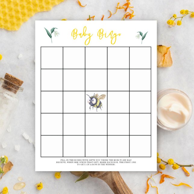 Papier Bee - Baby shower jeu de bingo (Créateur téléchargé)