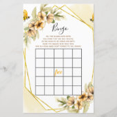 Papier Bee Botanical Watercolor Bingo Game (Devant)