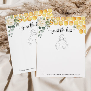 Papier Bee floral Devinez la robe nuptiale jeu de douche