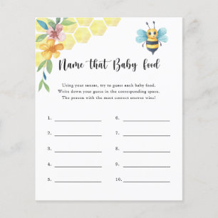 Papier Bee - Nom que bébé Food jeu de douche
