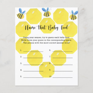 Papier Bee - Nom que bébé Food jeu de douche