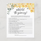 Papier Bee Qu'est-ce que le marié a dit jeu de douche nup (Devant)