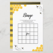 Papier Bee Watercolor Bingo Game (Devant / Derrière)