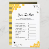 Papier Bee Watercolor devinez le prix Game (Devant / Derrière)