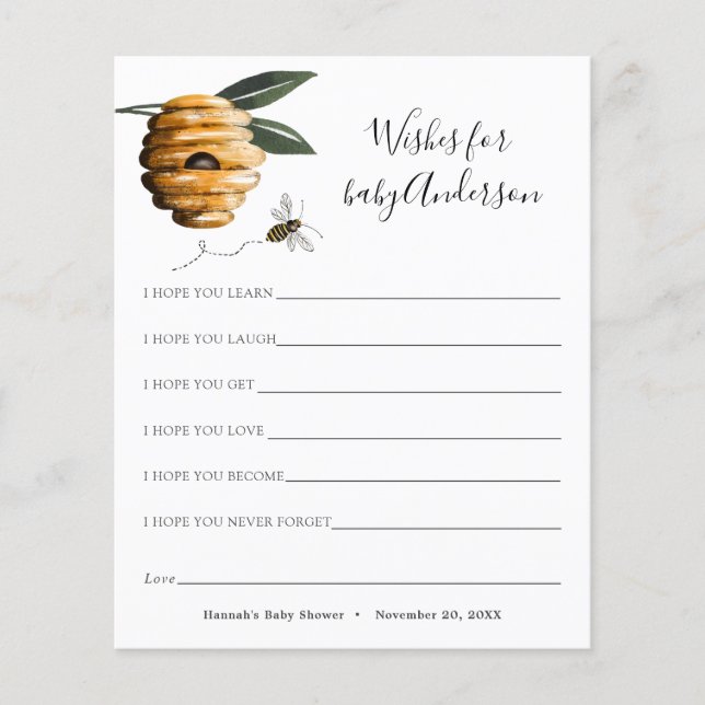 Papier Bee Wives for Baby Card (Devant)