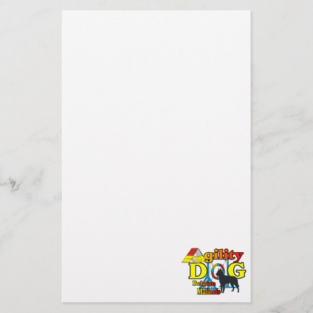 Papier Belgique Malinois Agilité (Devant)