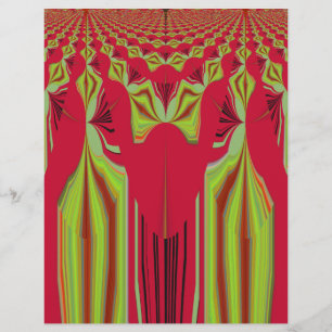 Papier Belle Belle Art Tribal Africain Rouge et Jaune