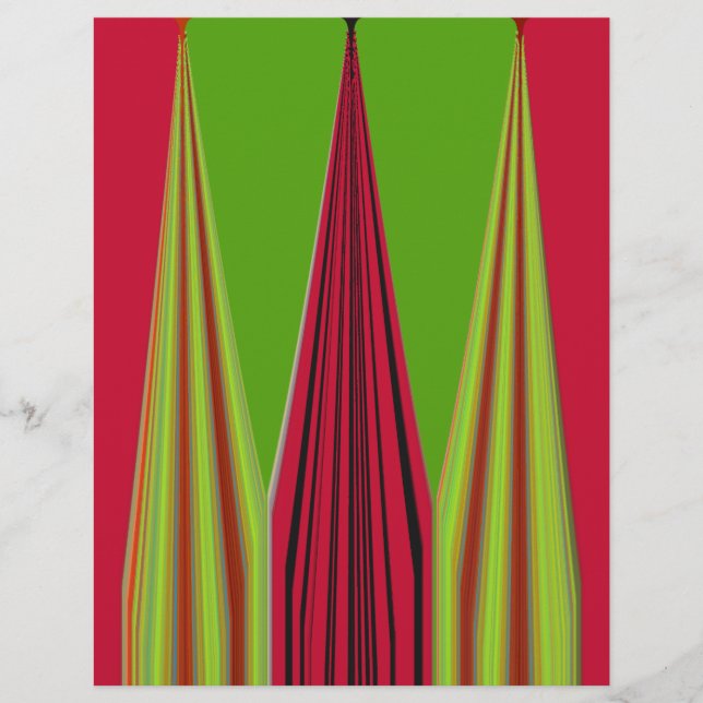 Papier Belle conception d'art fractal jaune rouge (Devant)