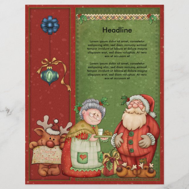 Papier Belle conception de Noël fantaisiste (Devant)
