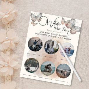 Papier Belle Fête des mariées aux papillons Jeu photo