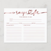 Papier Belle Fête des mariées de calligraphie Recette Car (Devant)