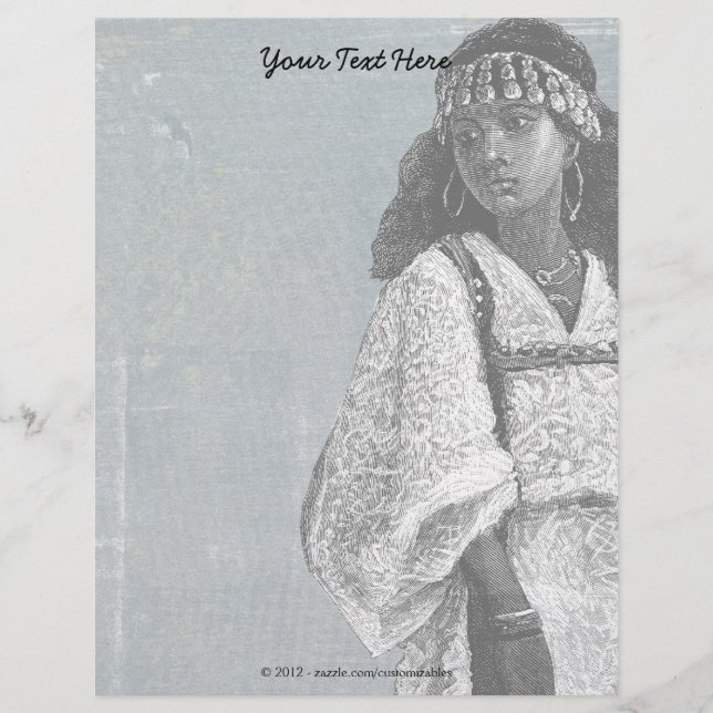 Papier Belle fille africaine (Devant)