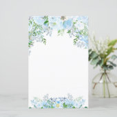 Papier Belle fleur bleue (Debout devant)