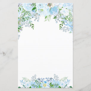 Papier Belle fleur bleue