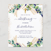 Papier Belle invitation à la verdure d'eucalyptus bleu (Devant)