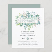 Papier Belle moderne Eucalyptus Mariage Ce (Devant / Derrière)