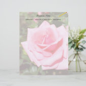Papier belle rose rose fleur aux coeurs doux (Debout devant)