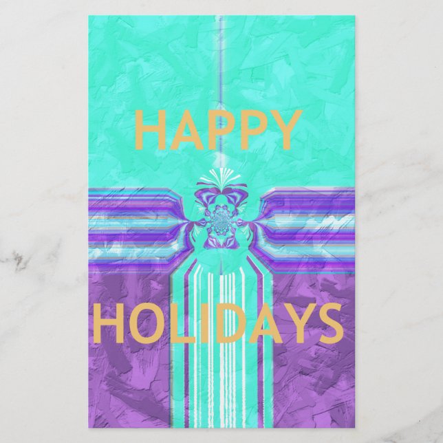 Papier Belles fêtes de fin d'année vector design bleu cya (Devant)