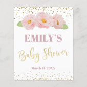 Papier Belles Fleurs roses Bouches d'or pour bébé (Dos)