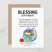 Papier Bénédiction des sacs à dos (Devant / Derrière)