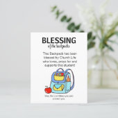 Papier Bénédiction des sacs à dos (Debout devant)